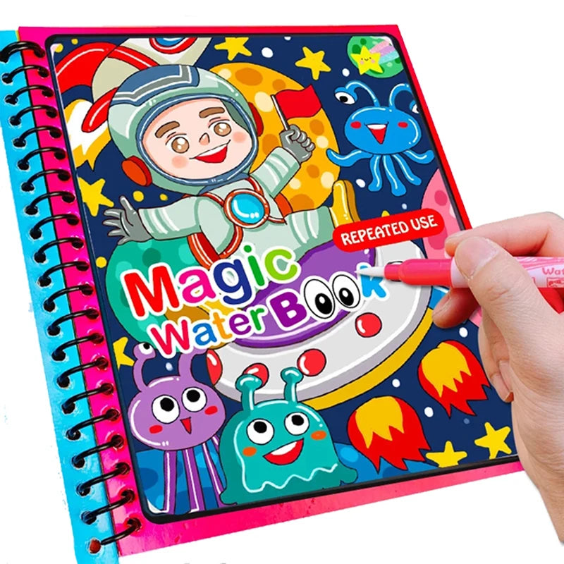 Reusable Coloring Book Magic Water Drawing Book