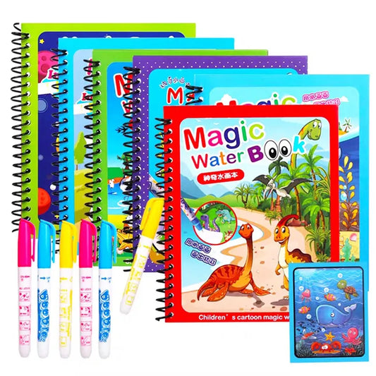Reusable Coloring Book Magic Water Drawing Book